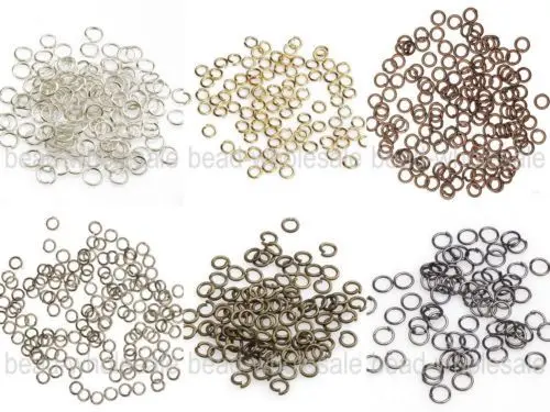 

2000Pcs Silver-plate/Bronze/Gunmetal/Golden Plated Open Jump Ring 4X0.7mm