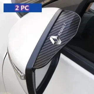 2PCS car rearview mirror rainproof eyebrow carbon fiber sunshade cover for Renault Megane 2 3 Clio 4 Captur Kadjar Fluence