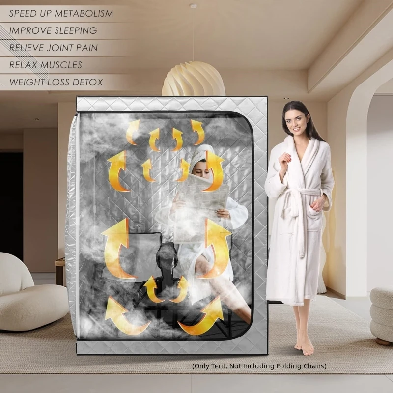 2 Person Sauna Tent Full Body Portable Steam Saunas for Home Relaxation Indoor Sauna Steam Room Personal Sauna Box for Home Spa 3