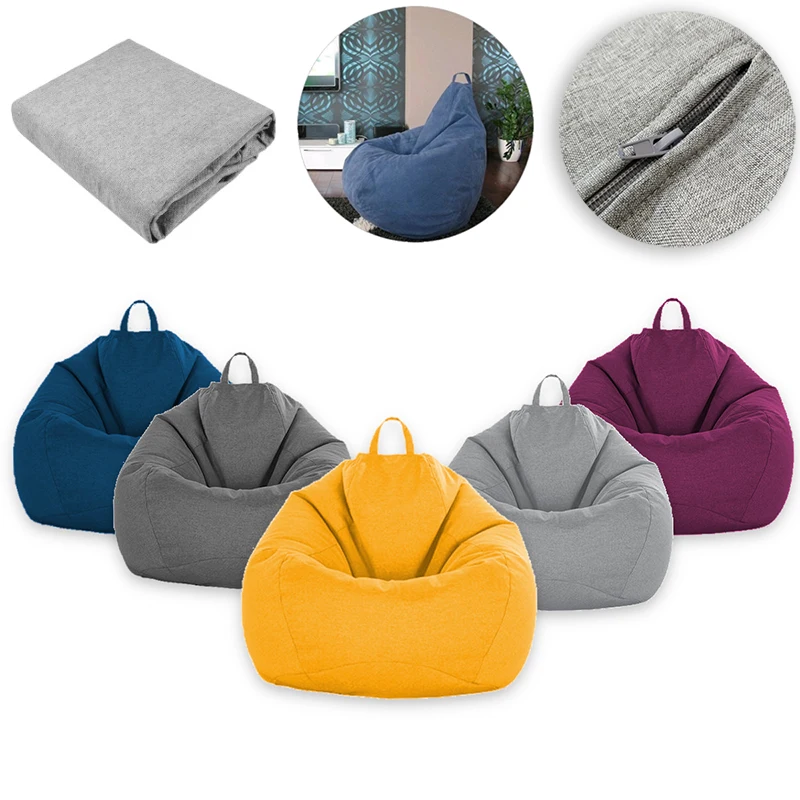 Puff Poufs Bean Bag Chairs Poufs Bean Bag Cover Pouf Bag Furniture Cover Lazy Pouf Sofa