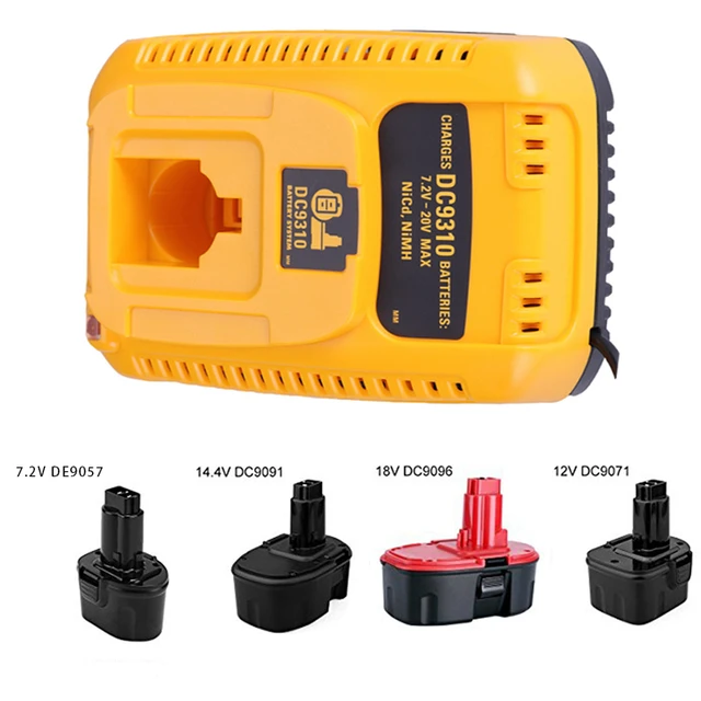 Cargador de Baterías compatible DeWalt de 7,2 a 18V DE9310