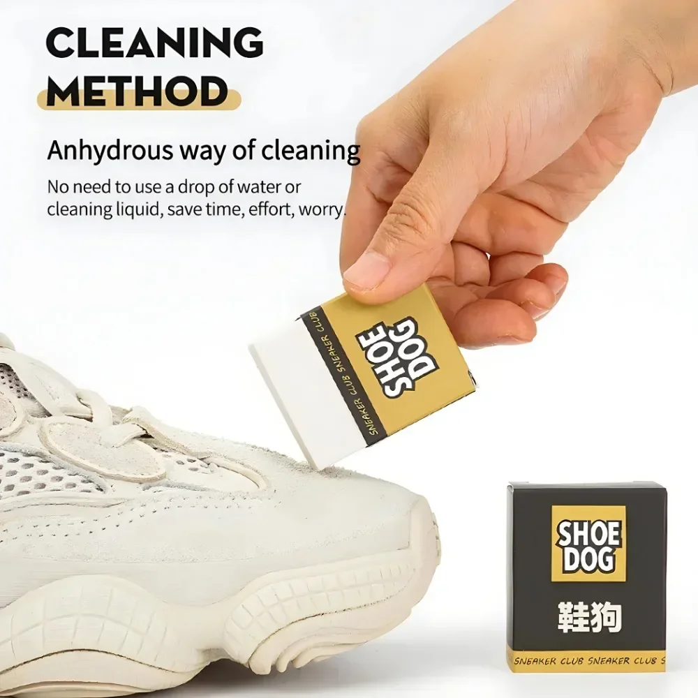 Shoe Cleaning Kit Slippers Gum Sneaker Cleaner Decontamination Shoes Brush for Slippers Portable White Leather Eraser Shine