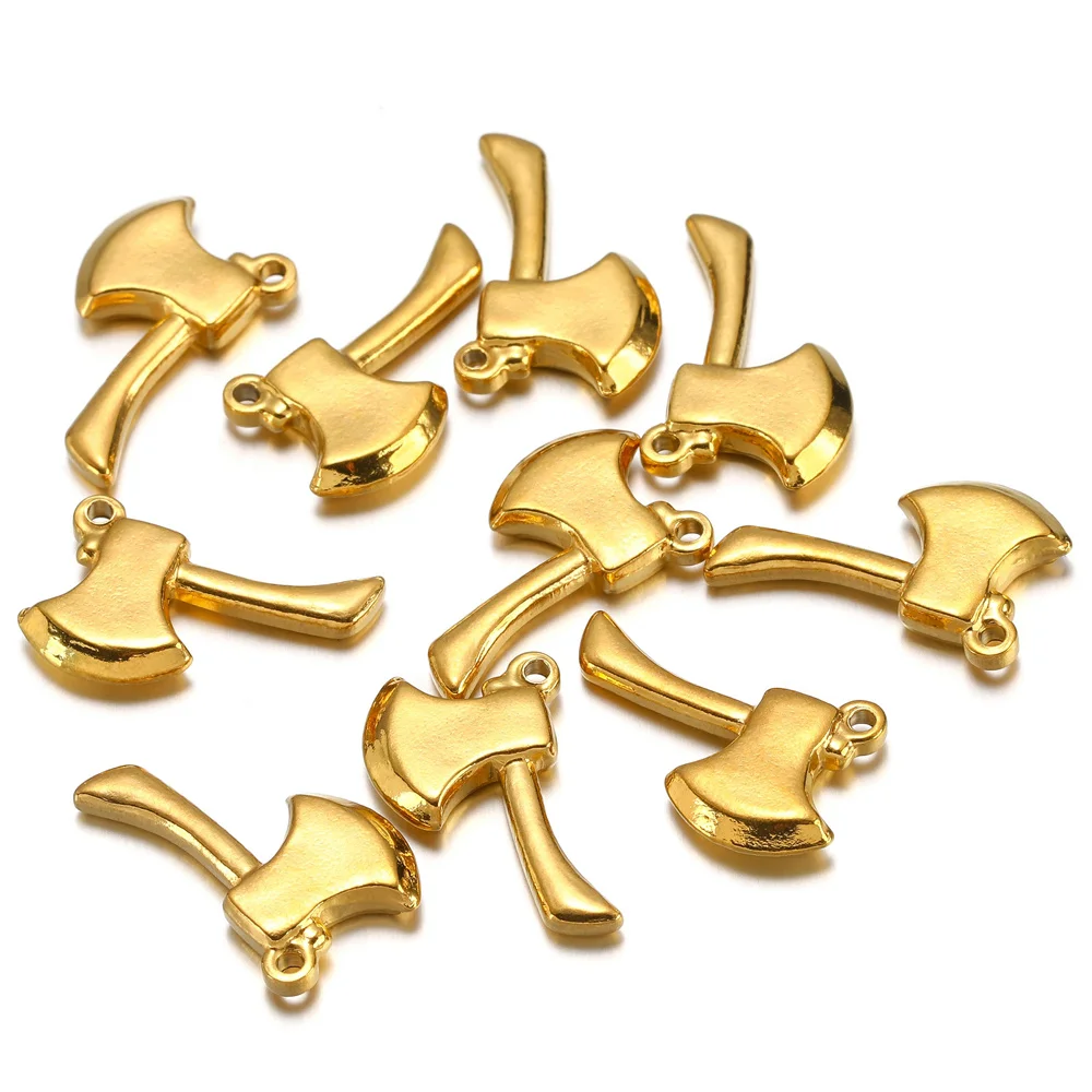 10 Pieces - Stainless Steel - Axe - Charm - Wholesale Jewelry