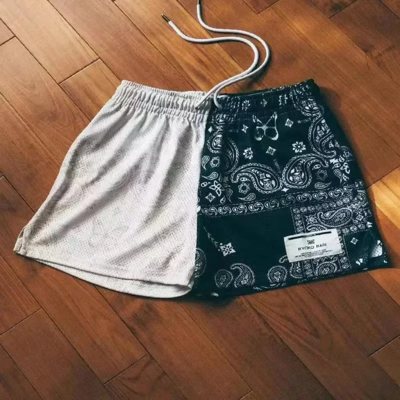 Motorcycle Shorts Mens Trend Casual Sports Gym Fitness Quick Dry Mesh Beach Basketball Jogger Short Pants Sweatpants Bottoms