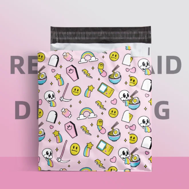 100PCS Poly Mailer Adhesive Envelope Shipping Bag DIY Garment T-shirt Dress Jacket Bra Christmas Toys Gift Packaging Pouches 5