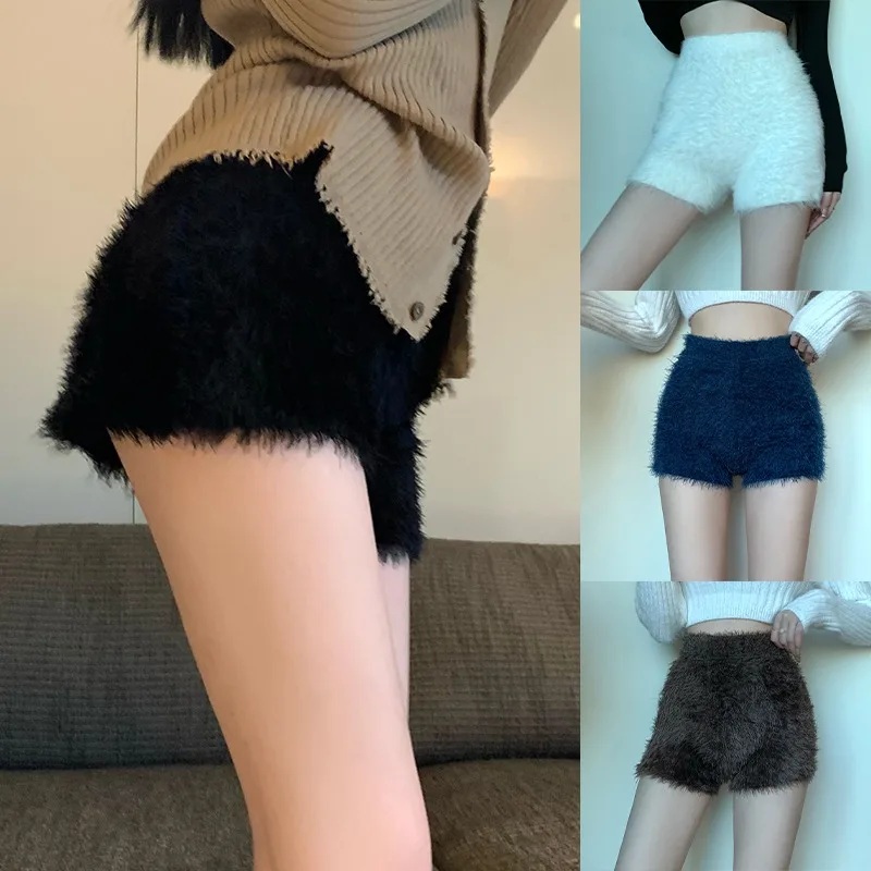 Description Picture 3 of itemWomen's Shorts Mink Velvet  Safety Pants Leggings  Sweet  High Waist Autumn Winter