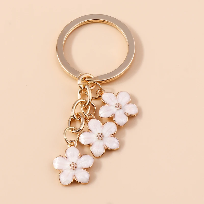 Niedlicher Emaille-Blumen-Schlüsselanhänger, Schmetterlings-Schlüsselanhänger, Anhänger für Frauen und Mädchen, Handtasche, Dekor, DIY, handgefertigter Schmuck, Geschenk – Detail 15