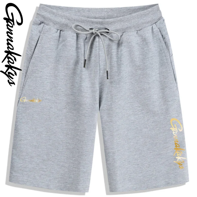 Summer Men's Fishing Pants Hiking Sports Drawstring Breathable Solid Color Shorts Fitness Breathable Running Travel Shorts