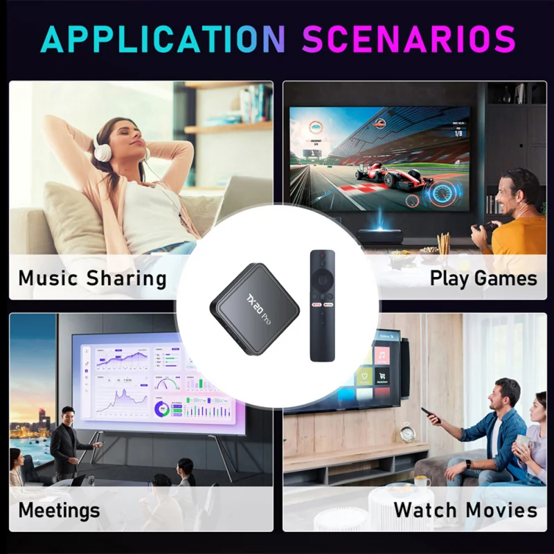 رسيفر ذكي للتلفزيون TX20 Pro بنظام أندرويد 15، معا...