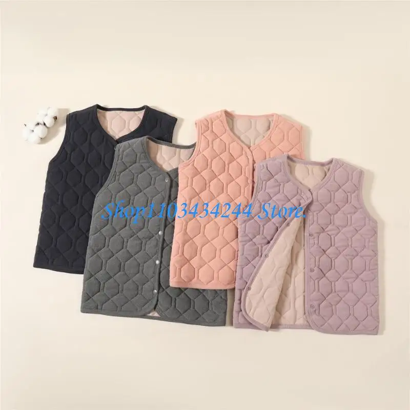 어린이 조끼 두꺼운 따뜻한 조끼 민소매 아동 가을 겨울 착용