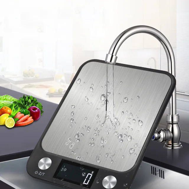 Konyhai Skála 15 Kg/1G Mérlegelés Az Élelmiszer -Kávé Egyenlege Intelligens Elektronikus Digitális Mérlegek Rozsdamentes Acél Kialakítás A Főzéshez És Sütéshez