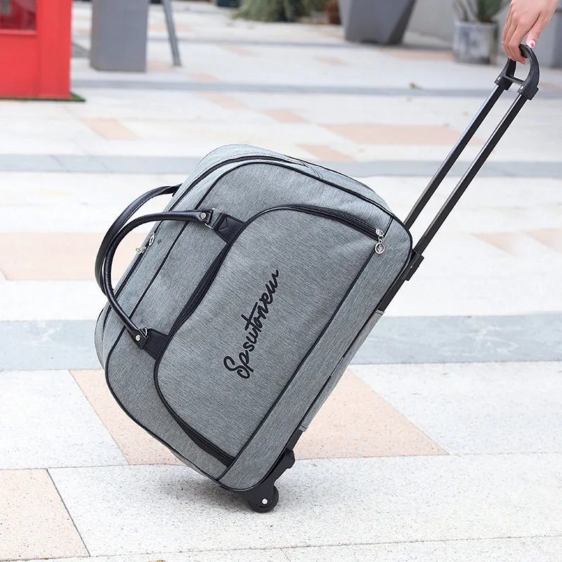 Trolley Bag with Wheels Travel Suitcase Large Capacity Luggage Foldable Duffle Bags Cabin Women Men Hand Luggage Carry On Bags