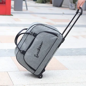 Borsa trolley con ruote Valigia da viaggio Bagagli di grande capacità Borsoni pieghevoli Cabina Donna Uomo Bagagli a mano Borse da trasporto 1