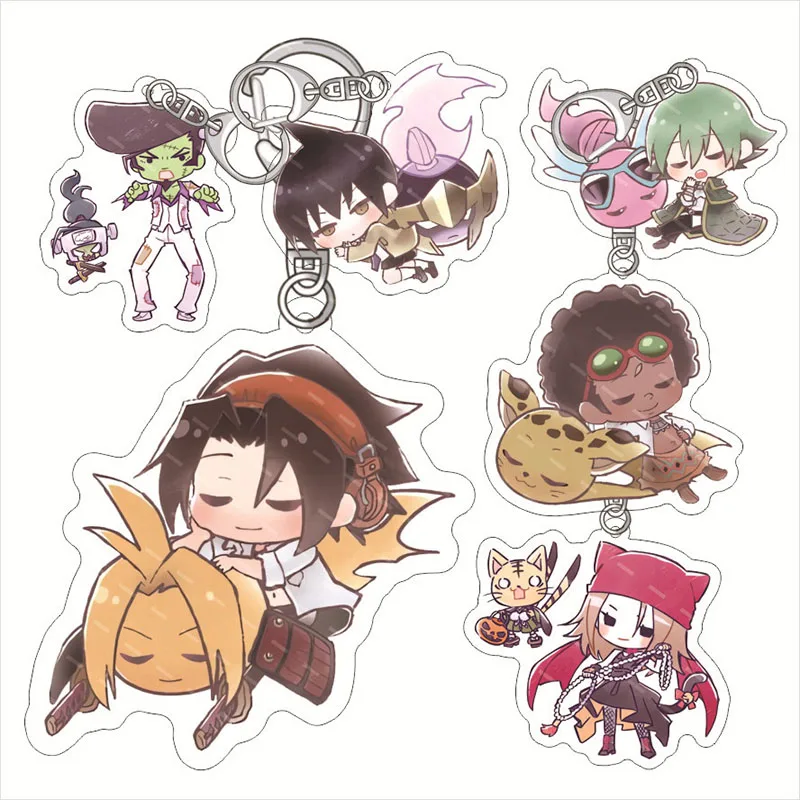 Anime Shaman King The Super Star Portachiavi Personaggi Dei Cartoni Animati Ciondolo In Acrilico Portachiavi Gioielli