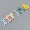 6pcs children's toys teething tools shaped silicone teething teethers for teething babies daily use 6pcs set multicolor mixing 3