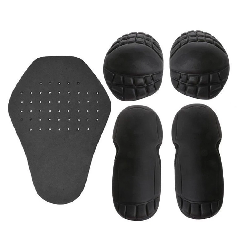 Removable EVA Riding Shoulder Elbow Back Protectors Pads Set for Motorcycle Racing 5PCS motorcycle armor motorcycle clothing