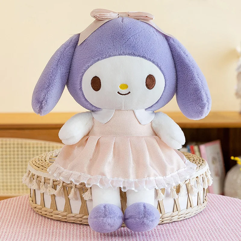 50CM New Sanrio Plush Stuffed Doll Cute Melody Pillow Kawaii Kuromi Soft Cloth Doll Birthday Gift Room Decoration Christmas Gift