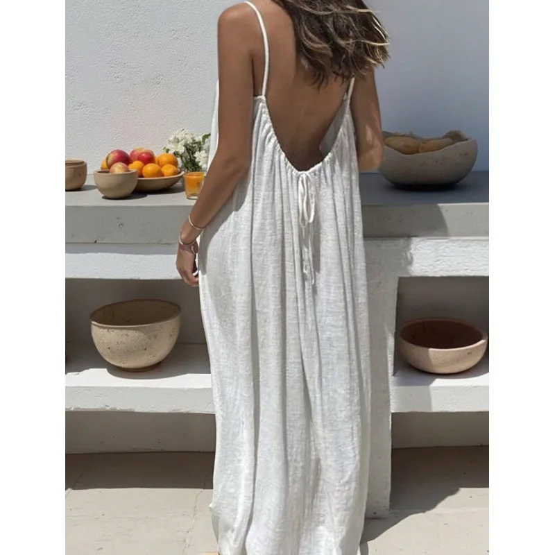 Arrival Women' Strapless Backless Long Loose Home Dress Comfortable...