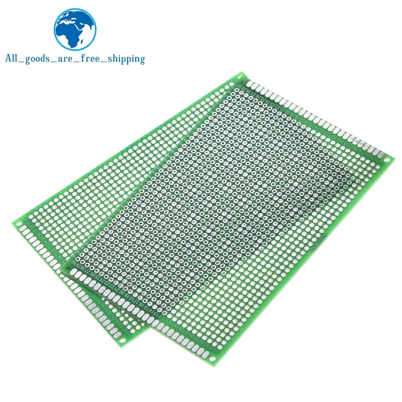 TZT 1/2 Stück 8x12cm 80x120 mm Doppelseitige Prototyp-Platine Universal-Board Protoboard für Arduino