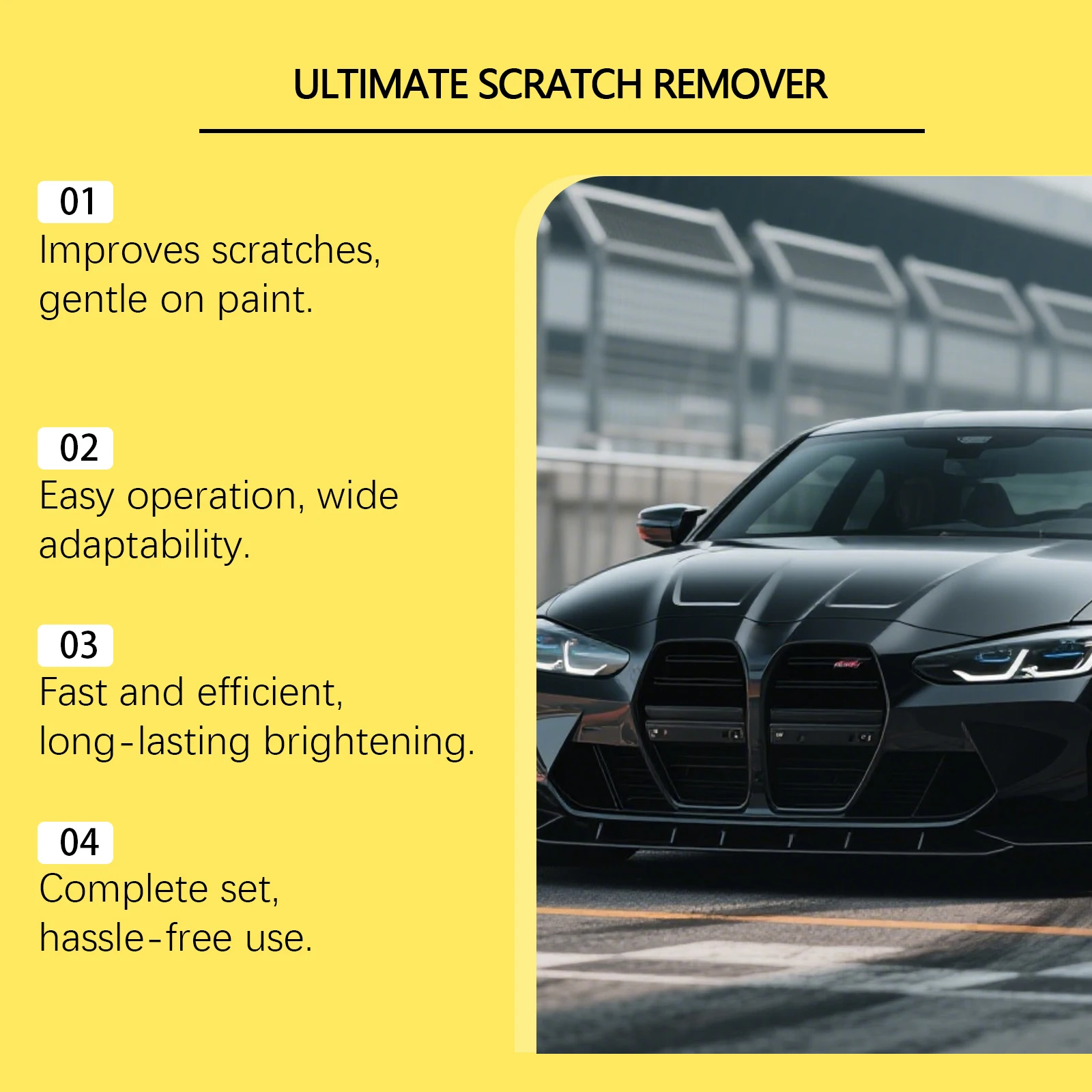 Car Scratch Care Kit - Polishing, Refinishing, and Brightening for Daily Body Paint Maintenance - 4