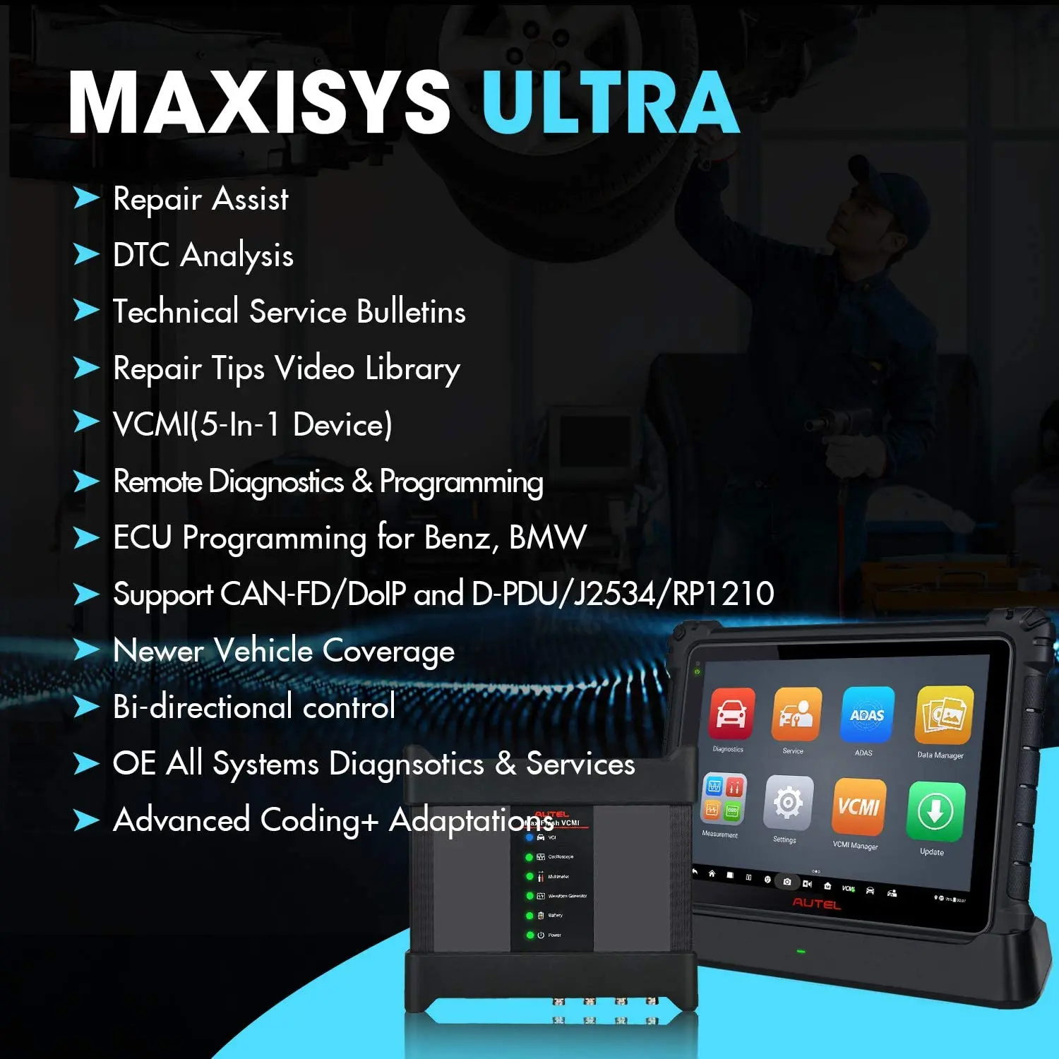 Autel MaxiSYS Ultra OBD2/CAN двунаправленный