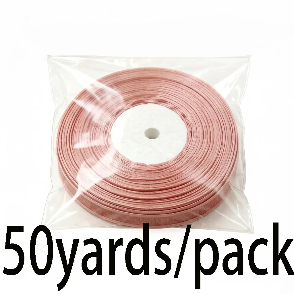 Luxurious Soft Broadside Organza Ribbon - 50 Yards for Gift Wrapping & Decoration