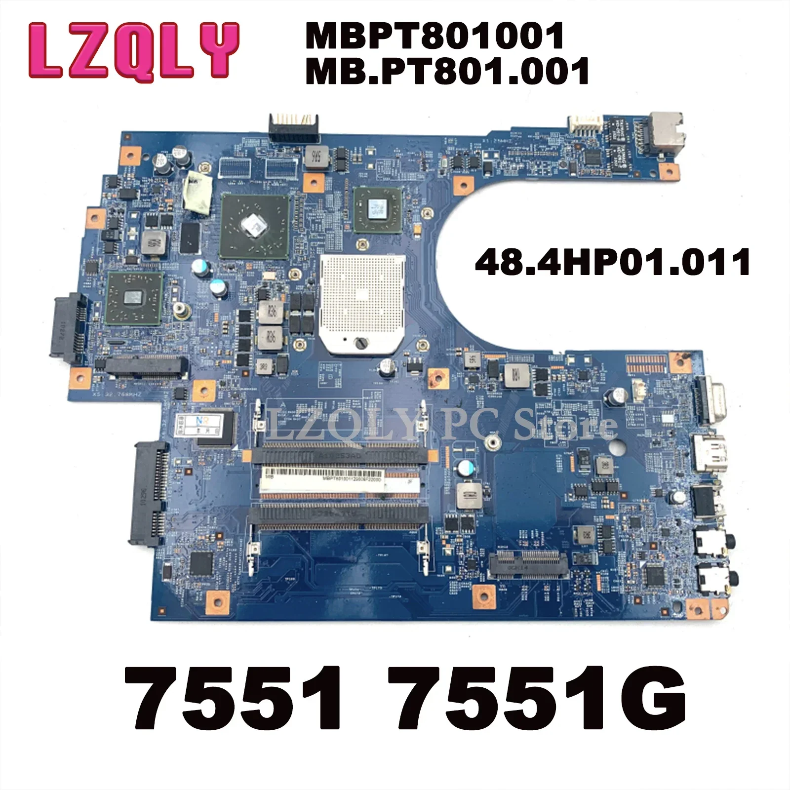 

Материнская плата LZQLY DDR3 HD5470 для ноутбука Acer Aspire 7551 7551G MBPT801001 M b. P T801.001 488.4hp01. 011, Бесплатная Материнская Плата ЦП