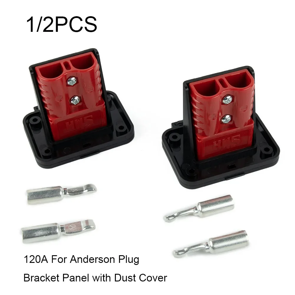 1pc For Anderson Plug Flush Mount Bracket Panel Cover Charging Battery Connector 120A 2pin For Caravan Boat Truck Accessories