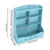 Children's Toy Bookcase, Blue PVC Storage Shelf with Multiple Compartments, for Organizing Books and Toys 6