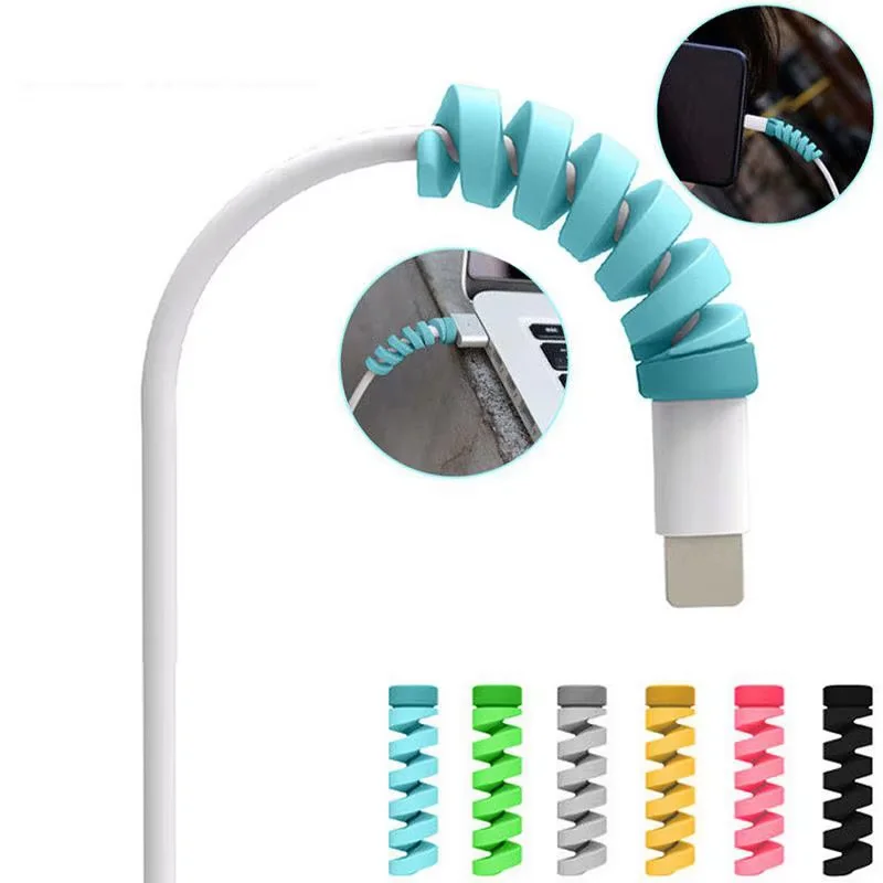 Spiral Cable Protector Saver Cover for Earphone Mouse USB Charger Wire ...