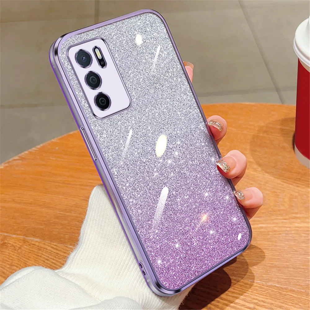 Shimmering Gradient Glitter Clear Soft Silicone Phone Case