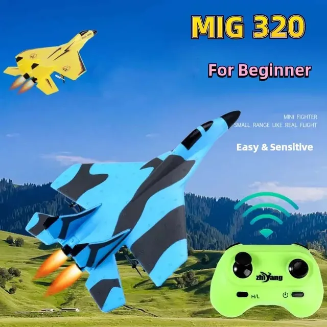 MIG 320 Plane RC Plane RC Glider Plane 2.4GHz High Speed Motor EPP Toy Gift RC Plane Toy Electric RC Aircraft Drone 1