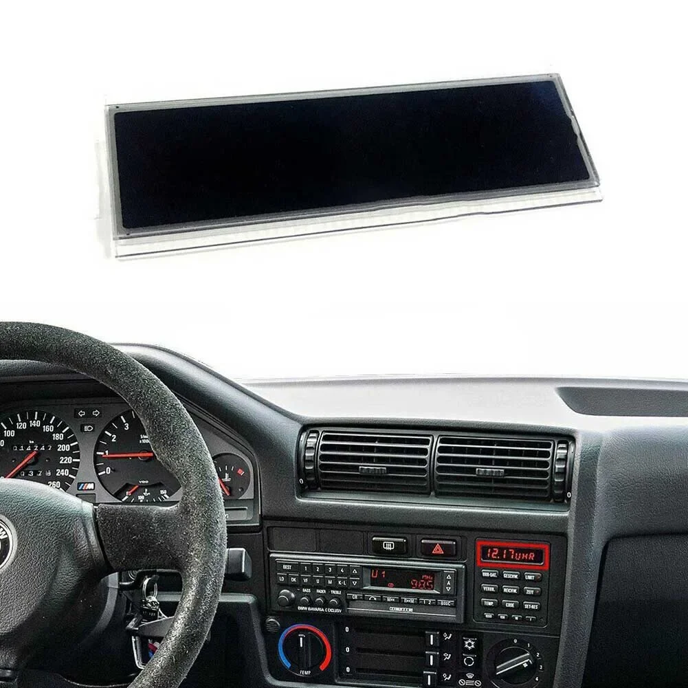 Car Clock LCD Screen LCD Display Screen Button OBC Clock BC2 22x62mm/0.87x2.44inch for BMW E30 E28 E24 13