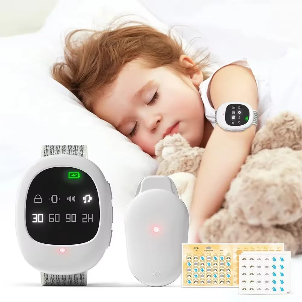 40M Wireless Bedwetting Alarm Adults Elder Potty Training Sensor Enuresis with Wristband for Kids Elder Care