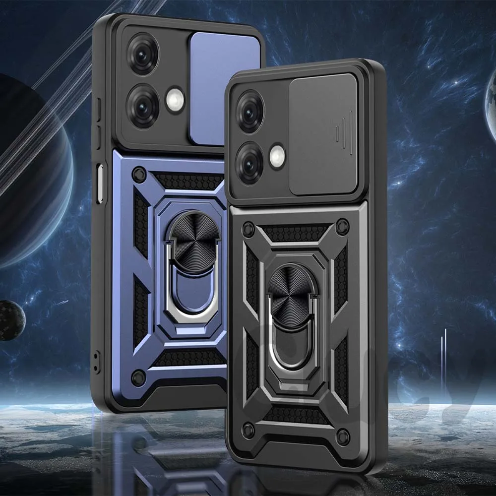 Shockproof Armor Protective Phone Case with Slide Camera Cover