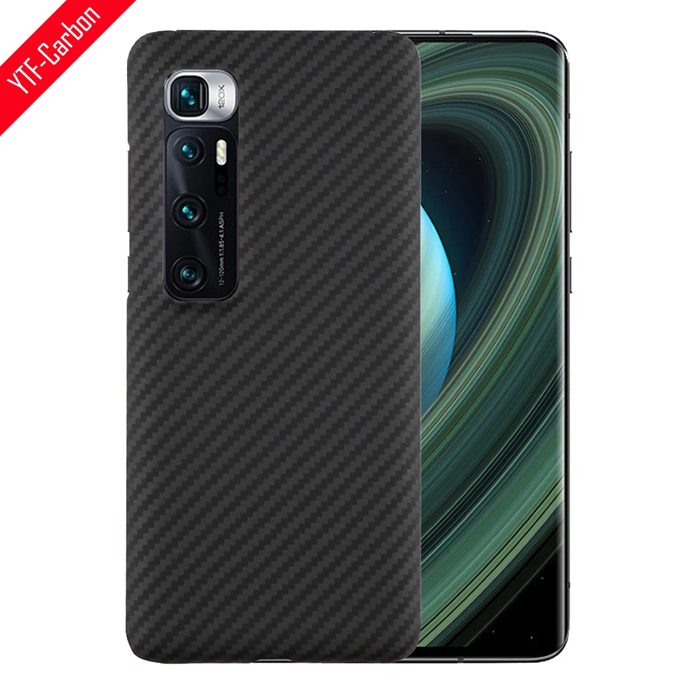 

Ультратонкий чехол YTF-Carbon из арамидного волокна для телефона xiaomi 10, ультралегкий матовый чехол из настоящего углеродного волокна с защитой от падения