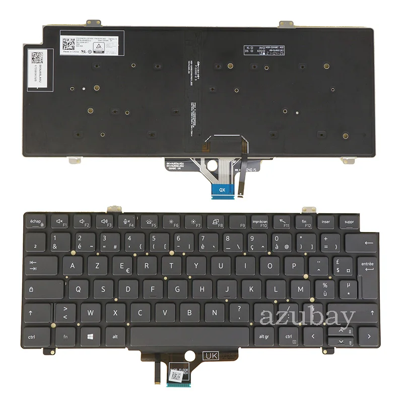 CLAVIER FRANÇAIS AZERTY POUR DELL LATITUDE 5300 / 5310 / 7300 0MFDCT + rétro