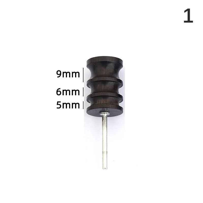 Black Ebony Wood Leather Burnisher Polished Rods Leather Craft Edge Slicker Tool Electric Polished Tip Head DIY Rotary Sets,leather craft tool kit,leather craft tools