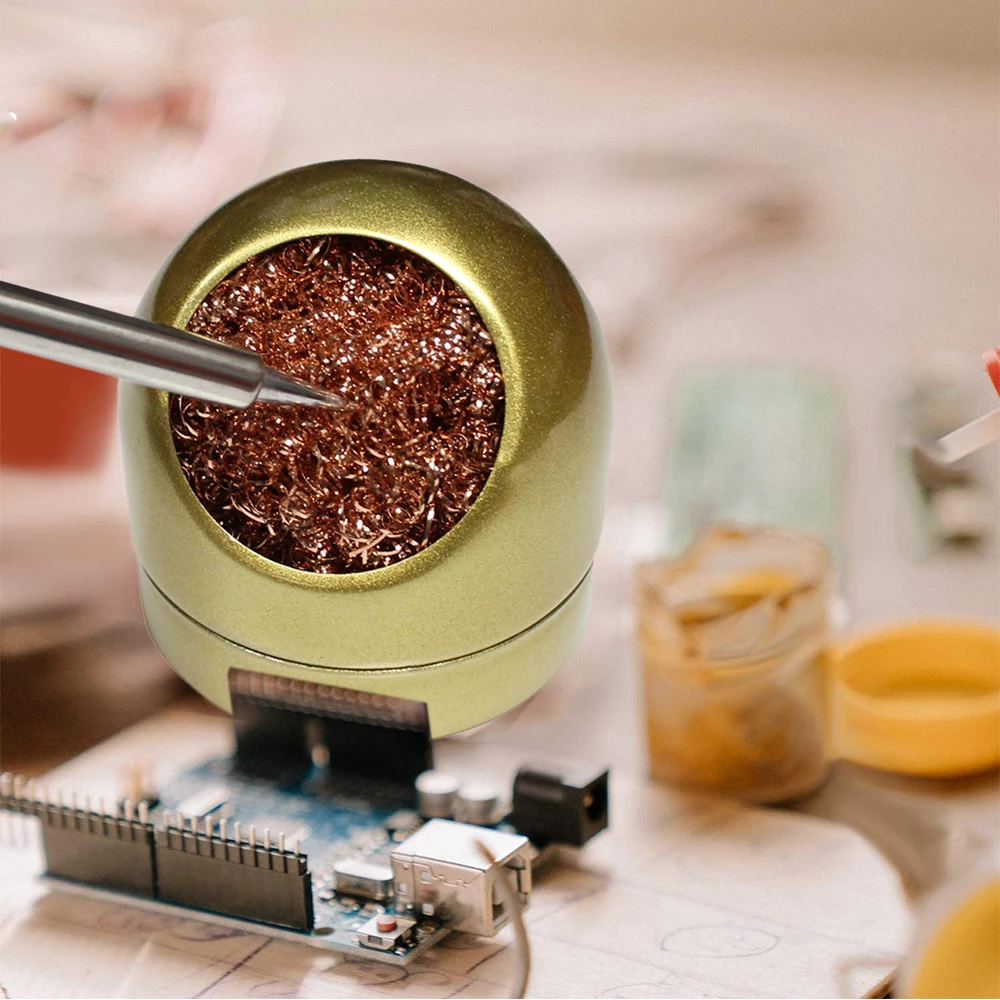 Soldering Iron Tip Cleaner Soldering Iron Tip Cleaner Desoldering Cleaning Ball Welding Soldering Iron Mesh Filter Metal Wire Stand Steel Ball Tin Remover