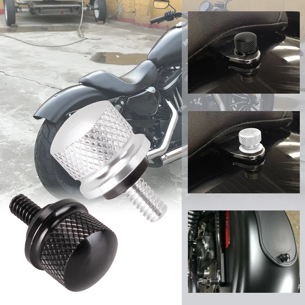 Schwarz Hinten Fender Sitzbank Befestigung Sitz Schraube Mutter Kit Für  Harley w