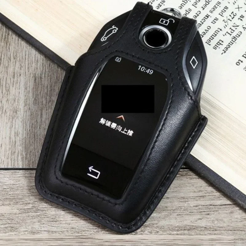Leather Case Remote Key Fob Cover Bag For BMW Display G11 G12 key case,key case cover,remote control case cover