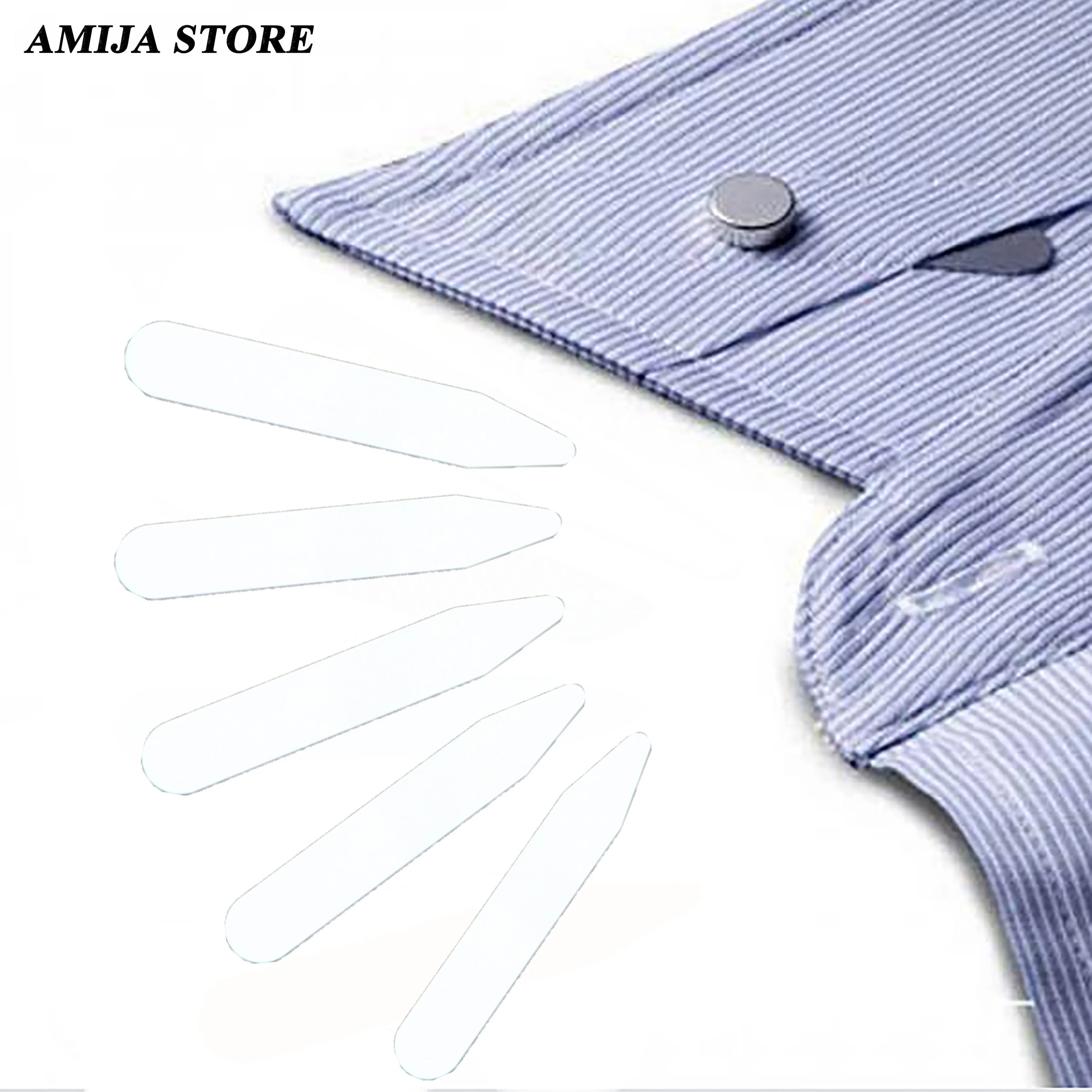 20Pcs Plastic Shirt Collar Stays For Dress Shirt Men's Gifts