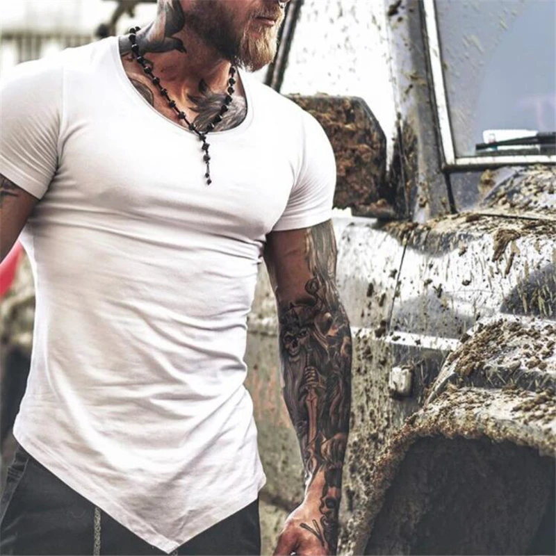 الصلبة اللون رجل تشغيل الرياضة المحملة القمم القطن...