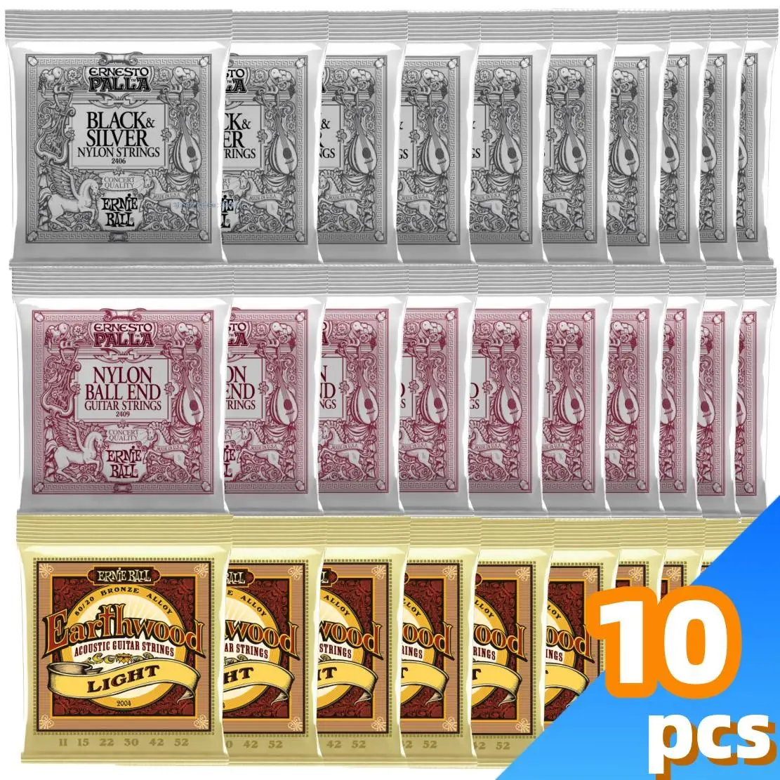

6/10 PCS Classical/Acoustic Guitar String Musical Instrument Accessories 2406 2409 Nylon String Rope 80/20 Folk Numeral String