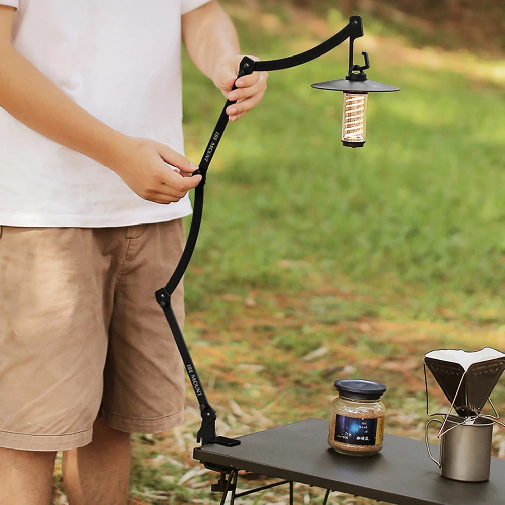

Folding Lamp Stand Portable Camping Lamp Pole Lamp Pole Hanging Light Holder for Picnic Hiking Fishing Backpacking Garden BBQ