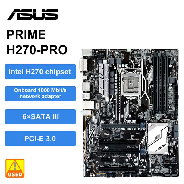 Asus Prime-メインボード,H270-PRO lga,ddr4,64gb,intel h270 pci-e ...