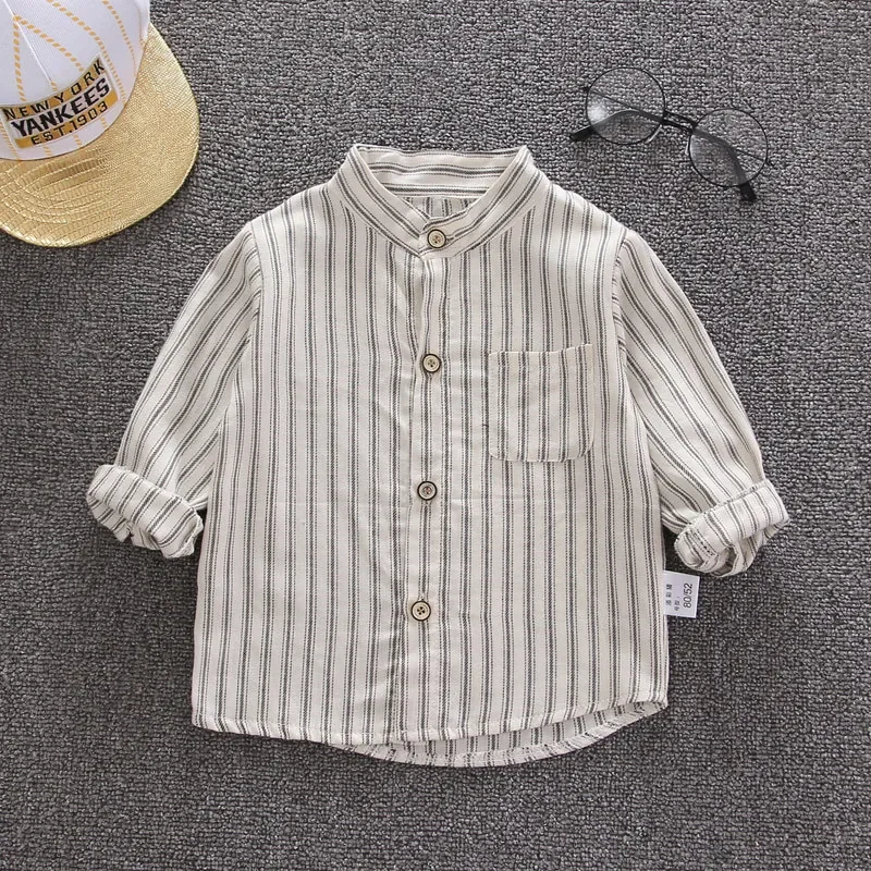 

Boys Shirts Blouses Long Sleeve Strip Shirt New Toddler for Kids Spring Children Clothes Casual Cotton Shirts Tops 0-5Y Camisas