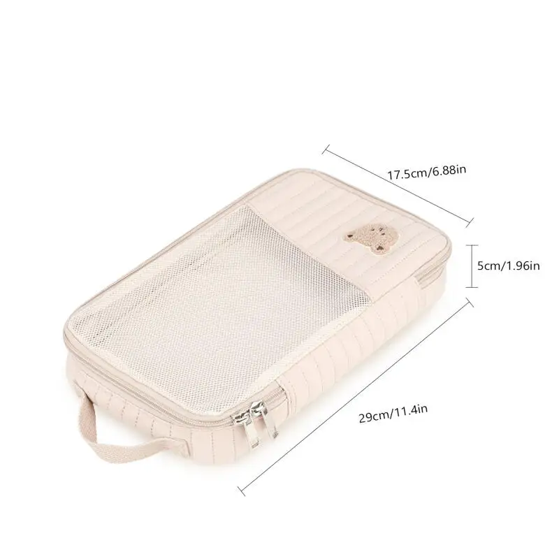 귀여운 곰  기저귀 가방 여행용 휴대용  옷 보관 가방 엄마와  용품 분리 친환경 보관