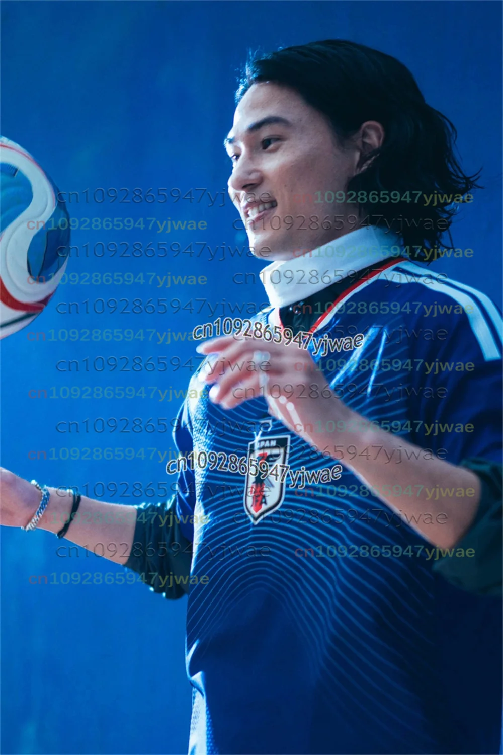 2026 일본 국가대표팀 남자 스포츠 저지 크루넥 티셔츠 속건 통기성 축구 훈련 스포츠웨어 아동용 상의