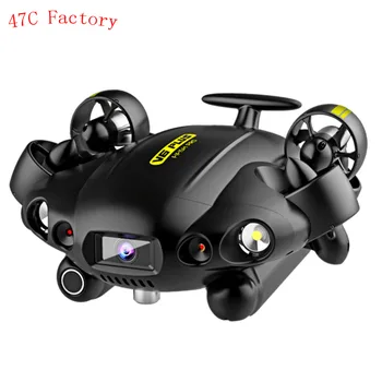QYSEA FIFISH Pro V6 Plus Underwater Drone + 100M Cable + Spool + 128G Internal Storage Bundle for underwater rescue